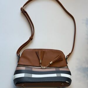 Brown and Black Crossbody Bag